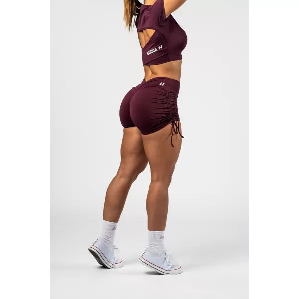  Push-up šortky so šnurovaním STRONG BEAUTY 429 DARK RED Nebbia 