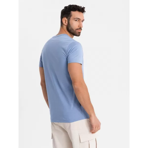  Tričko OMBRE OM-TSBS-0237 MODRÝ 
