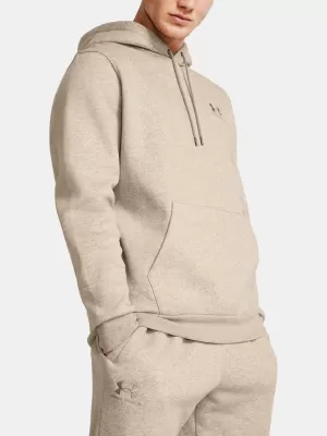 Pánska mikina UNDER ARMOUR ESSENTIAL FLEECE HOODIE 1373880-203 HNEDÁ