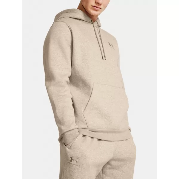  Pánska mikina UNDER ARMOUR ESSENTIAL FLEECE HOODIE 1373880-203 HNEDÁ 