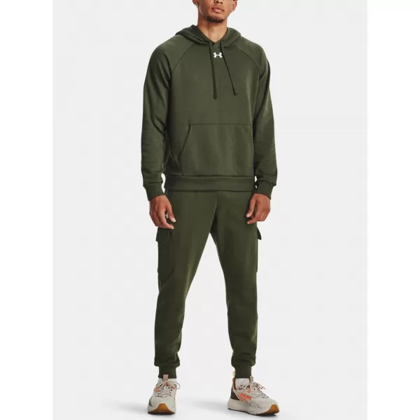  Pánska mikina UNDER ARMOUR RIVAL FLEECE HOODIE 1379757-390 ZELENÁ 