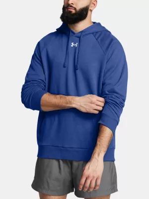 Pánska mikina UNDER ARMOUR RIVAL FLEECE HOODIE 1379757-432 MODRÁ