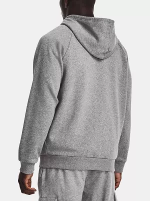 Pánska mikina UNDER ARMOUR RIVAL FLEECE FZ HOODIE 1379767-025 SIVÁ