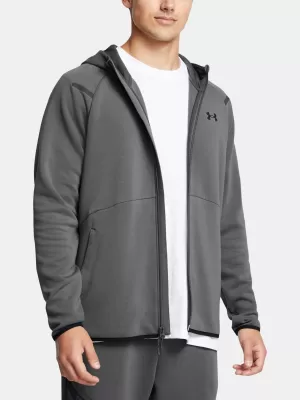 Pánska mikina UNDER ARMOUR UNSTOPPABLE FLC FZ HD EU 1389352-025 SIVÁ