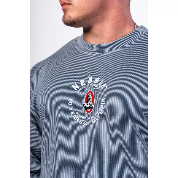  Oversized mikina bez kapucne SIGNATURE 797 BLUE Nebbia 