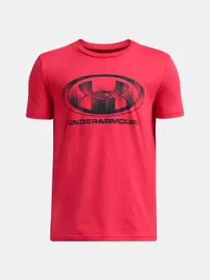 Chlapčenské tričko UNDER ARMOUR B GLITCH LOCKERTAG SS 1386833-989 ČERVENÁ