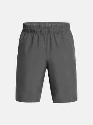 Chlapčenské šortky UNDER ARMOUR TECH WOVEN WORDMARK SHORT 1383341-026 SIVÁ