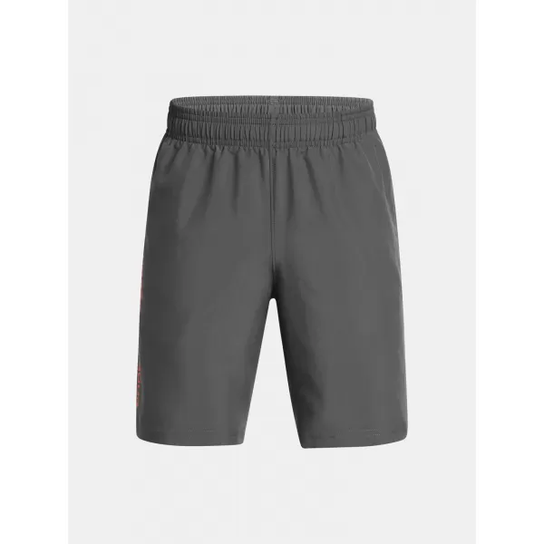  Chlapčenské šortky UNDER ARMOUR TECH WOVEN WORDMARK SHORT 1383341-026 SIVÁ 