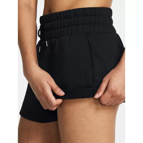  Dámske šortky UNDER ARMOUR ICON FLEECE BOXER SHORTS 1382725-001 ČIERNA 