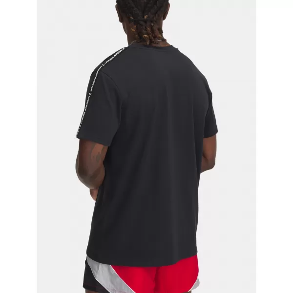  Pánske tričko UNDER ARMOUR ICON HWT TEE TAPING 1390300-001 ČIERNA 