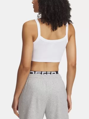 Dámske tielko UNDER ARMOUR RIVAL RIB BABY TANK 6000265-100 BIELA
