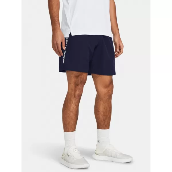  Pánske šortky UNDER ARMOUR WOVEN WDMK SHORTS 1383356-410 MODRÁ 