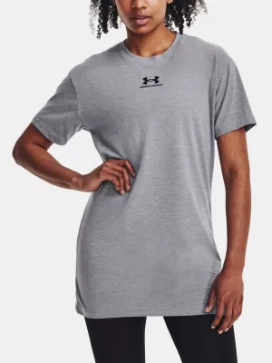 Dámske tričko UNDER ARMOUR W EXTENDED SS NEW 1383429-035 SIVÁ