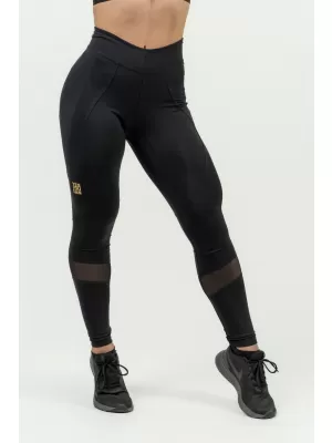 Dámske formujúce push-up legíny INTENSE Heart-Shaped 843 BLACK/GOLD Nebbia