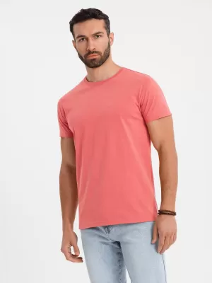 Pánske tričko OMBRE OM-TSBS-0236 KORALOVÝ
