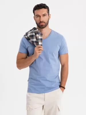 Tričko OMBRE OM-TSBS-0237 MODRÝ