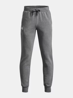 Chlapčenské tepláky UNDER ARMOUR RIVAL FLEECE JOGGERS 1379787-025 SIVÁ