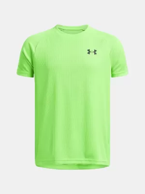 Chlapčenské tričko UNDER ARMOUR TECH TEXTURED SS 1382790-362 ZELENÁ