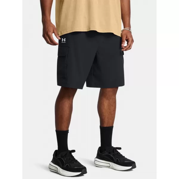  Pánske šortky UNDER ARMOUR VIBE WOVEN CARGO SHORT 1386560-001 ČIERNA 