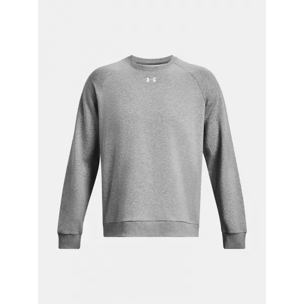  Pánska mikina UNDER ARMOUR RIVAL FLEECE CREW 1379755-025 SIVÁ 