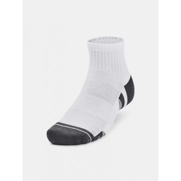  Ponožky UNDER ARMOUR PERFORMANCE COTTON 3P QTR 1379528-100 BIELA 