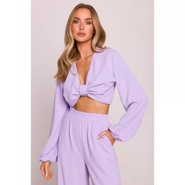 Dámsky crop top MOE M861 FIALOVÁ 