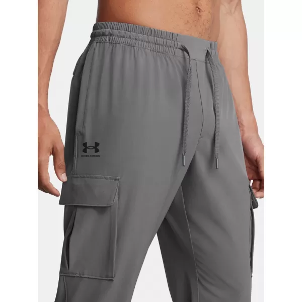  Pánske športové nohavice UNDER ARMOUR VIBE WOVEN CARGO PANTS 1386558-025 SIVÁ 