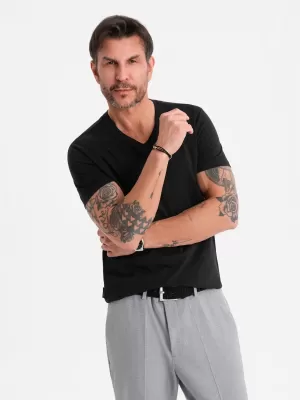 Pánske tričko OMBRE OM-TSBS-0237 ČIERNA