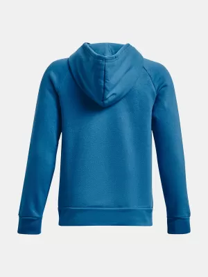 Chlapčenská mikina UNDER ARMOUR RIVAL FLEECE HOODIE 1379792-466 MODRÁ
