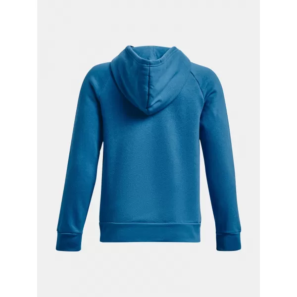  Chlapčenská mikina UNDER ARMOUR RIVAL FLEECE HOODIE 1379792-466 MODRÁ 