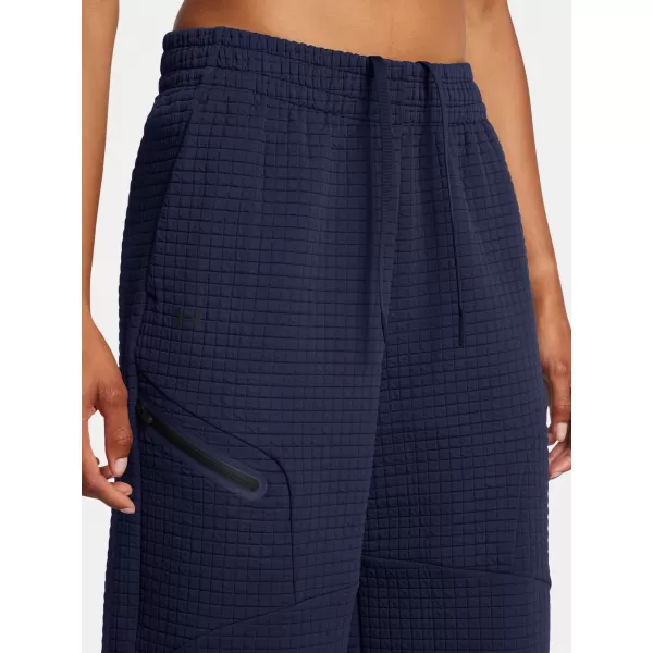  Dámske športové nohavice UNDER ARMOUR UNSTOPPABLE FLC GRID CROP 1386492-410 MODRÁ 