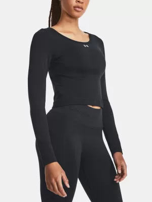 Dámske tričko UNDER ARMOUR TRAIN SEAMLESS LS 1379150-001 ČIERNA