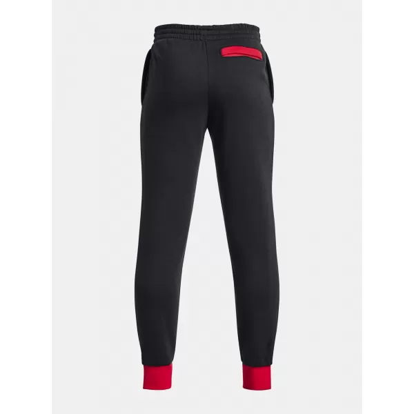  Chlapčenské tepláky UNDER ARMOUR RIVAL FLEECE SCRIPT JGRS 1379789-001 ČIERNA 