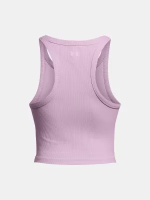 Dámske tielko UNDER ARMOUR MERIDIAN RIB CROP TANK 1384008-543 FIALOVÁ
