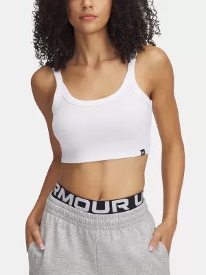 Dámske tielko UNDER ARMOUR RIVAL RIB BABY TANK 6000265-100 BIELA