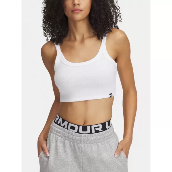  Dámske tielko UNDER ARMOUR RIVAL RIB BABY TANK 6000265-100 BIELA 