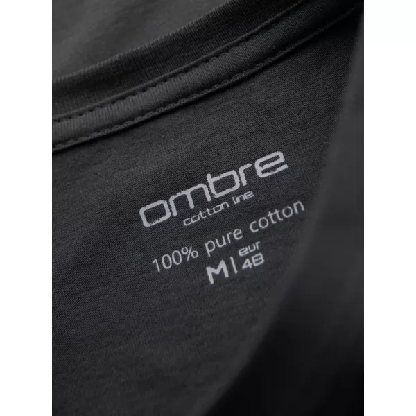  Pánske tričko OMBRE OM-TSBS-0236 GRAFIT 