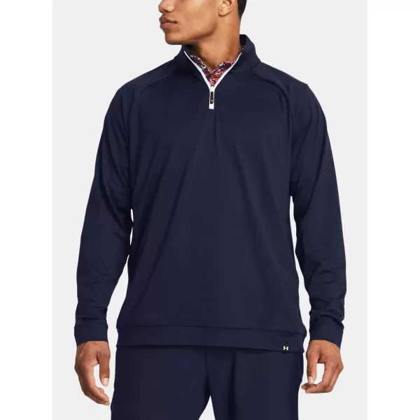  Pánska mikina UNDER ARMOUR MIDLAYER QZ LB 1383254-410 MODRÁ 