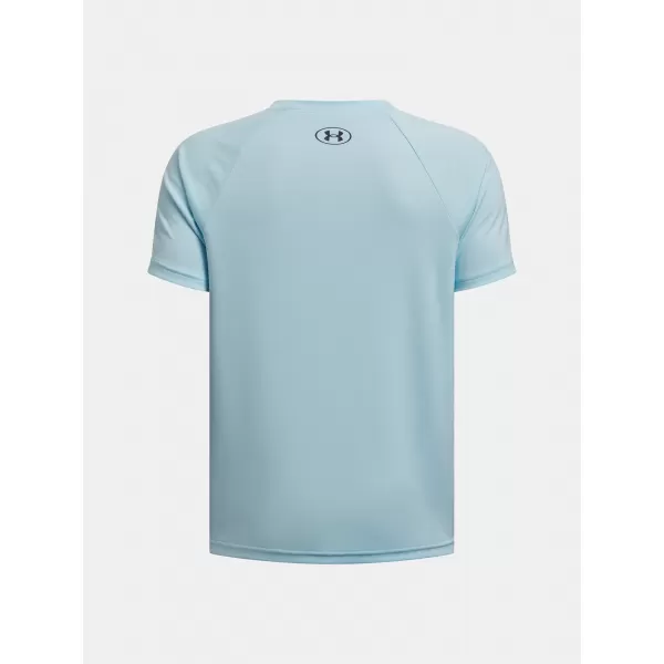  Chlapčenské tričko UNDER ARMOUR TECH SPLIT WORDMARK SS 1383010-494 MODRÁ 