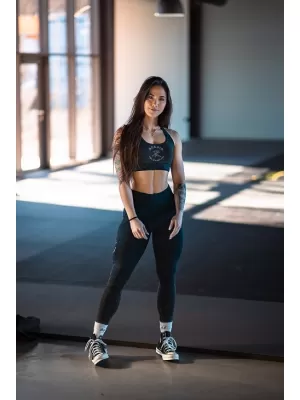 Oprané legíny s vysokým pásom GYM WARRIOR 776 BLACK Nebbia