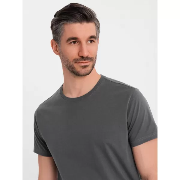  Pánske tričko OMBRE OM-TSBS-0236 GRAFIT 