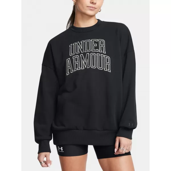  Dámska mikina UNDER ARMOUR ICON HWT TERRY OS CREW 1386493-001 ČIERNA 