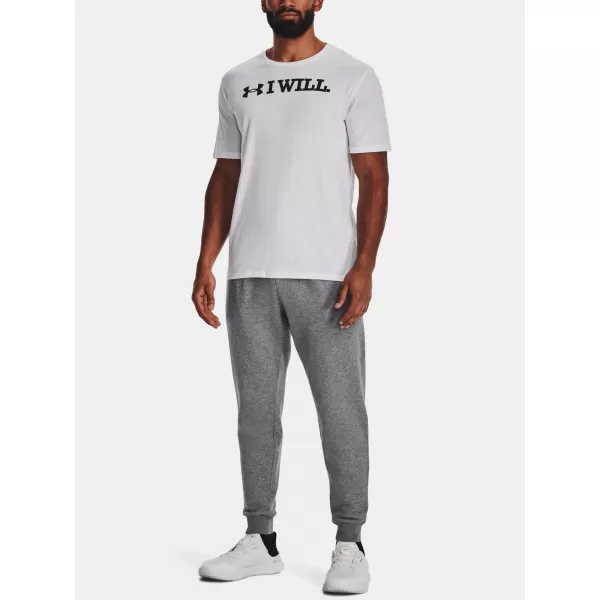  Pánske tepláky UNDER ARMOUR RIVAL FLEECE JOGGERS 1379774-025 SIVÁ 