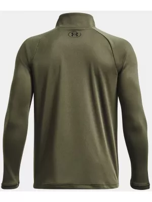 Chlapčenské tričko UNDER ARMOUR TECH 2.0 1/2 ZIP 1363286-390 ZELENÁ