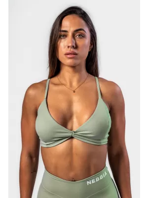 Športová podprsenka so strednou podporou TWIST-KNOT 423 SVETLO GREEN Nebbia