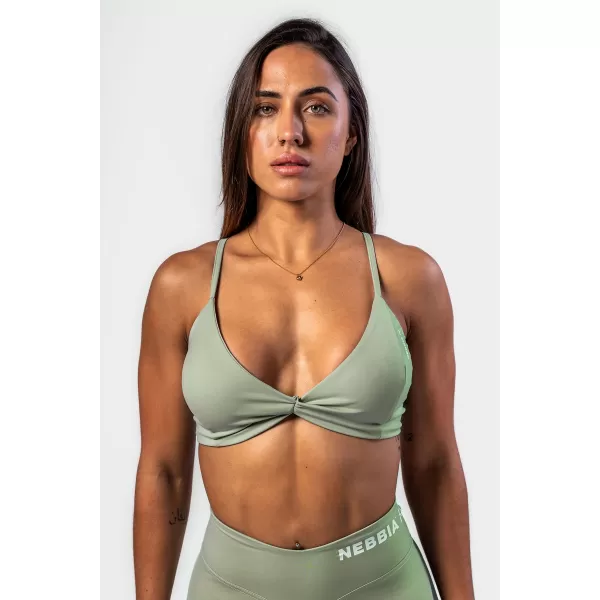  Športová podprsenka so strednou podporou TWIST-KNOT 423 SVETLO GREEN Nebbia 