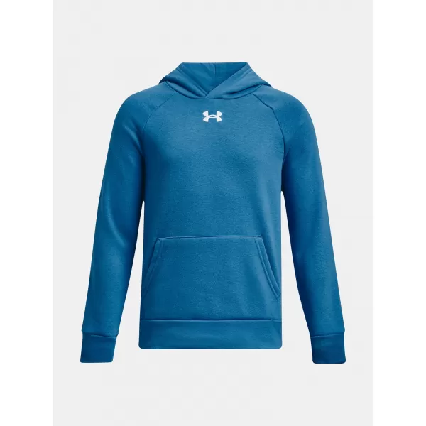  Chlapčenská mikina UNDER ARMOUR RIVAL FLEECE HOODIE 1379792-466 MODRÁ 