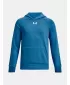 Chlapčenská mikina UNDER ARMOUR RIVAL FLEECE HOODIE 1379792-466 MODRÁ