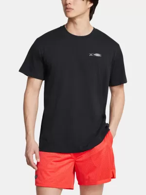 Pánske tričko UNDER ARMOUR HW ARMOUR LABEL SS 1382831-001 ČIERNA