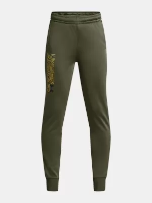 Chlapčenské tepláky UNDER ARMOUR ARMOUR FLEECE GRAPHIC JGR 1379786-390 ZELENÁ
